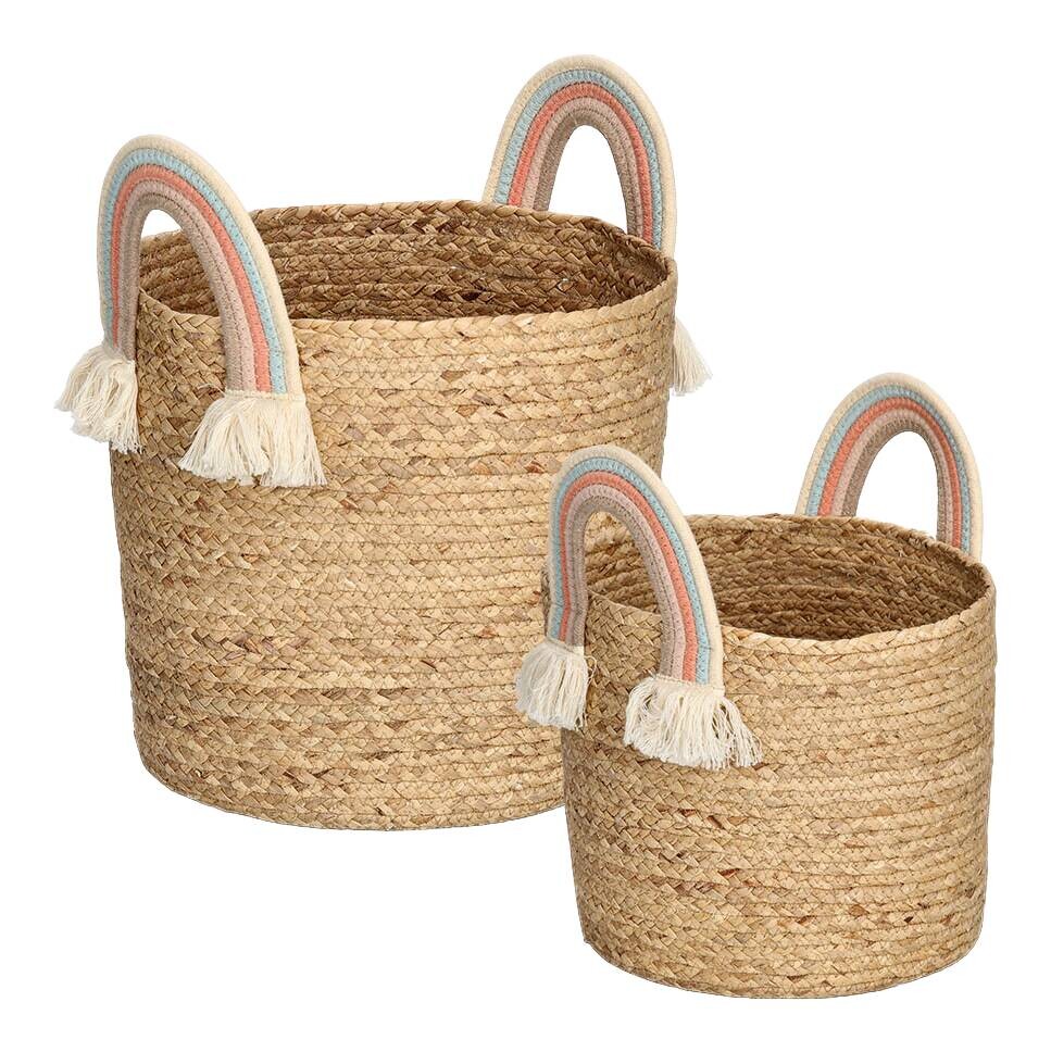 Zeller Aufbewahrungskorb Rainbow natur B/H/L: ca. 33,5x35x15 cm