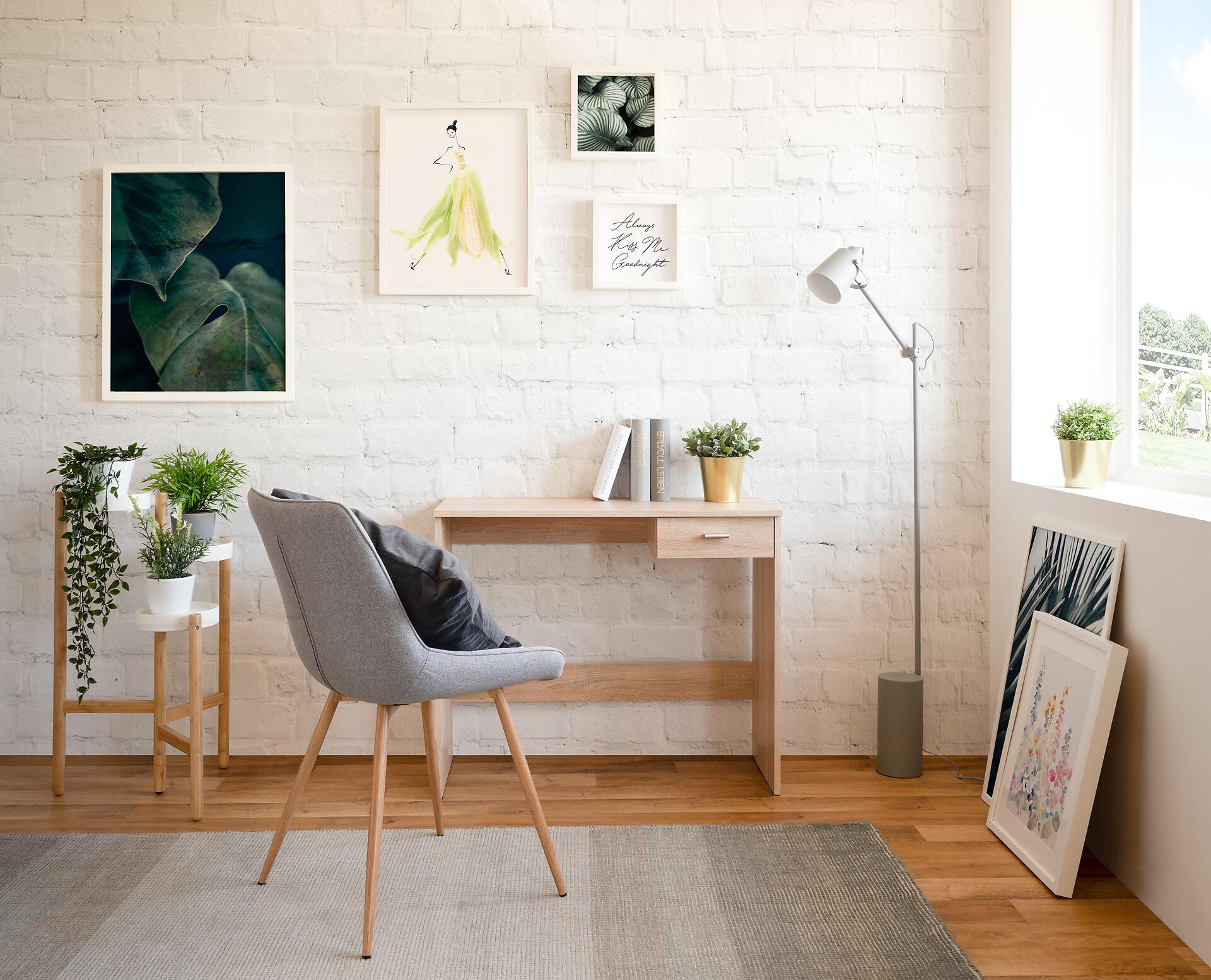 Schreibtisch Fritz Eiche Sonoma Nachbildung B/H/T: ca. 89x74x40 cm