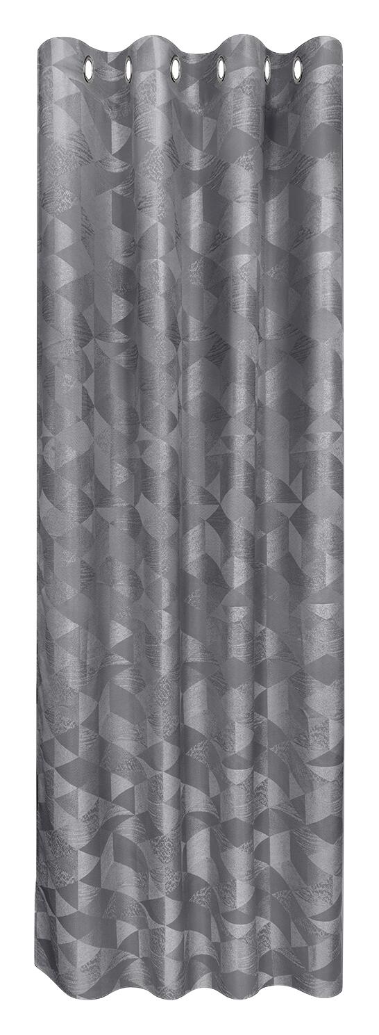 Ösenvorhang Chemnitz hellgrau B/L: ca. 140x245 cm