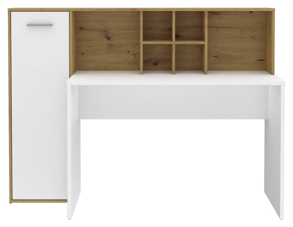 Schreibtisch weiß Eiche Artisan Nachbildung B/H/T: ca. 158x116x66 cm