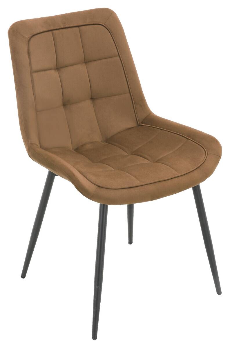 Stuhl KIRA braun Samtoptik B/H/T: ca. 59,5x82,5x49 cm