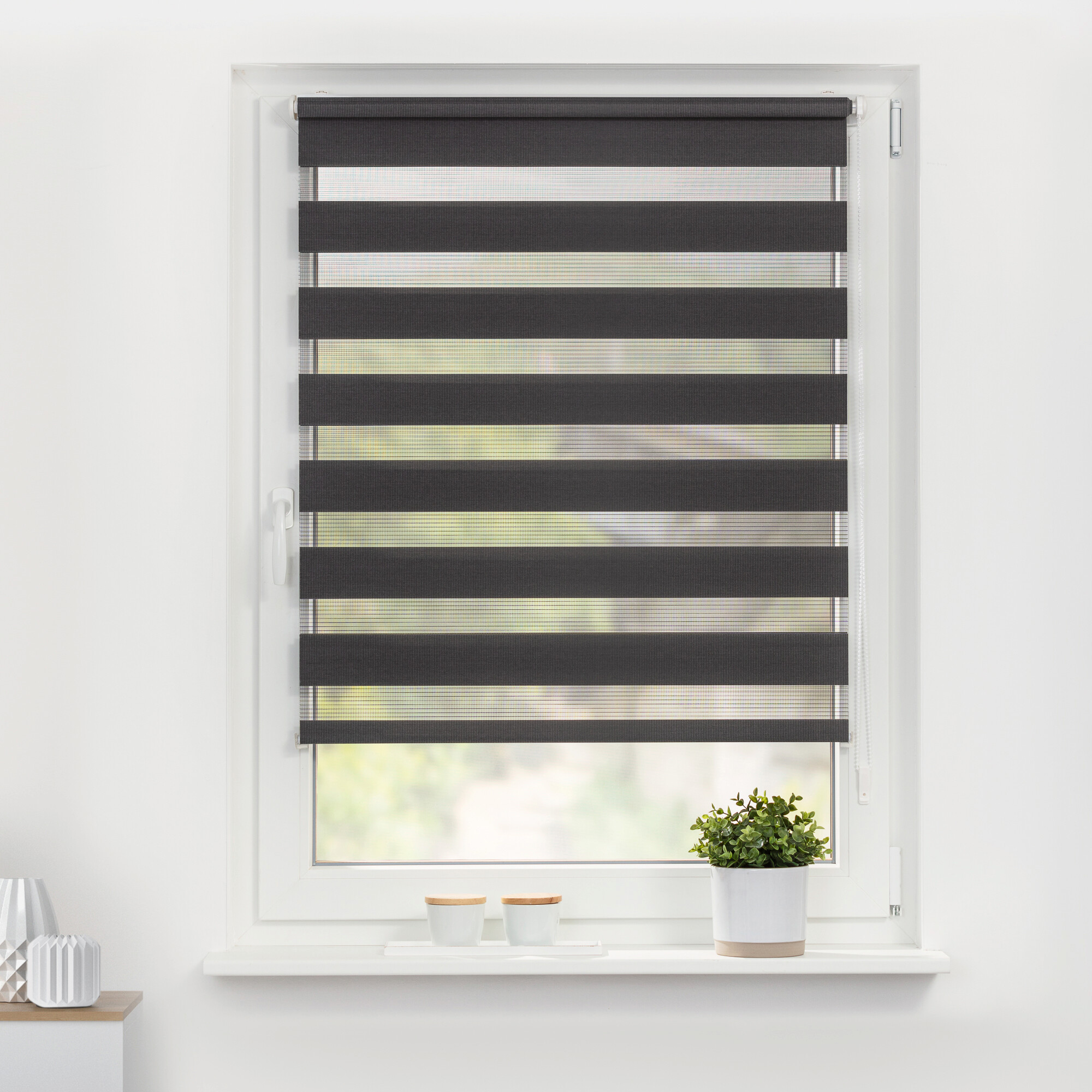 LICHTBLICK Doppelrollo Duo anthrazit B/L: ca. 70x150 cm