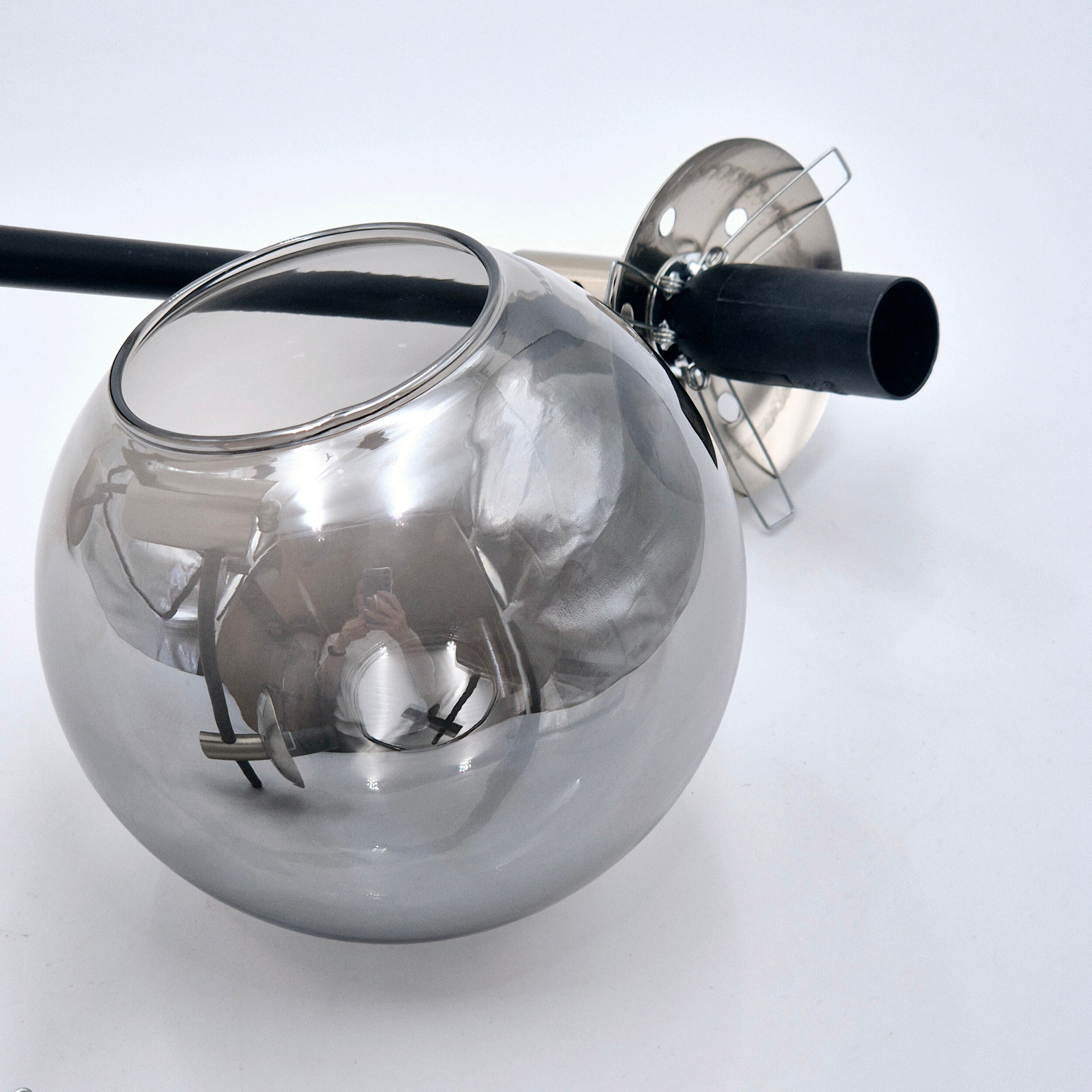 Lamkur Deckenleuchte Lilou Chrom Glas Stahl B/H/L: ca. 61x53x61 cm E14 4 Brennstellen