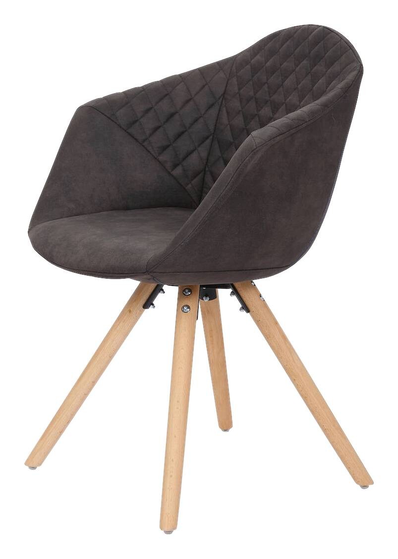 Stuhl Chadwick 100 2er braun Microfaser B/H/T: ca. 59x82x55 cm