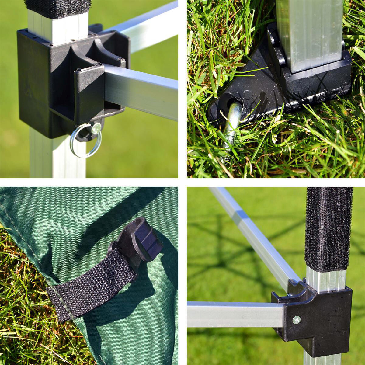 VCM Pavillon PROFI grün Metall B/H/L: ca. 300x220x300 cm