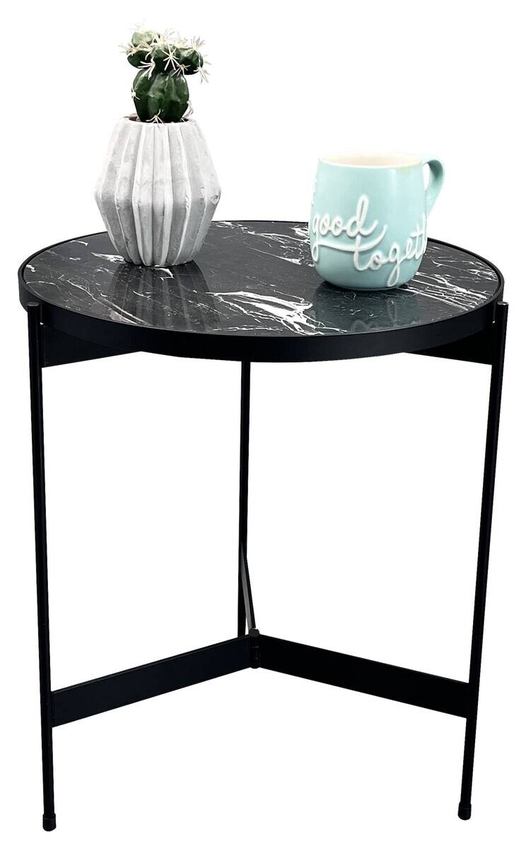 Beistelltisch Finja schwarz B/H/T: ca. 40,5x48x40,5 cm