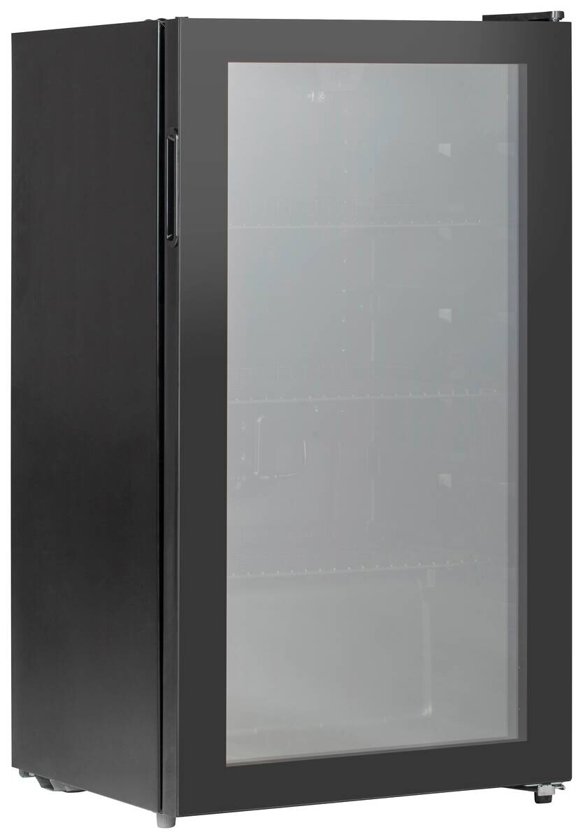 POCOline Glastürkühlschrank GTK85-93ES schwarz B/H/T: ca. 47x84x44 cm