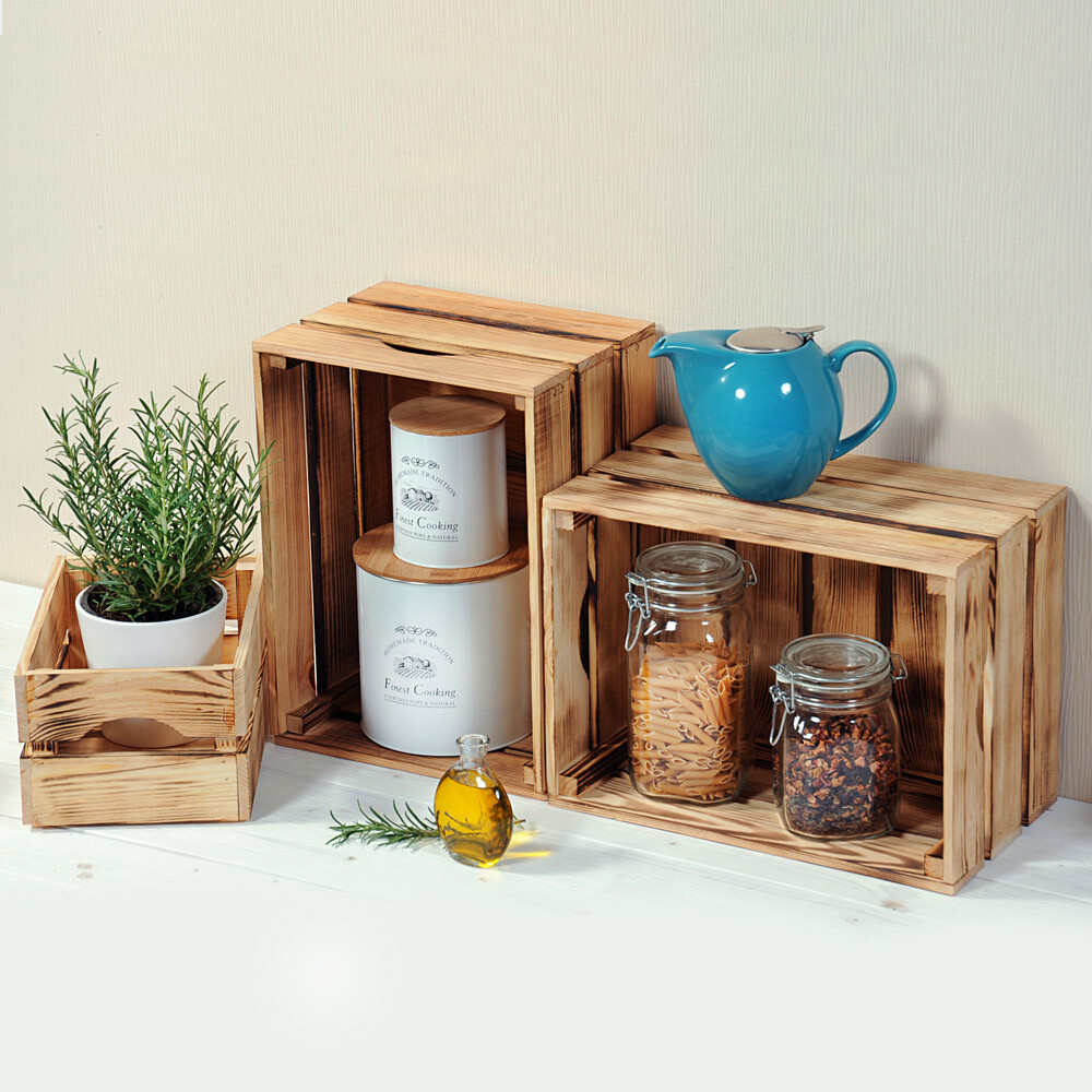 Holzkiste braun Kiefer B/H/L: ca. 30x15x40 cm