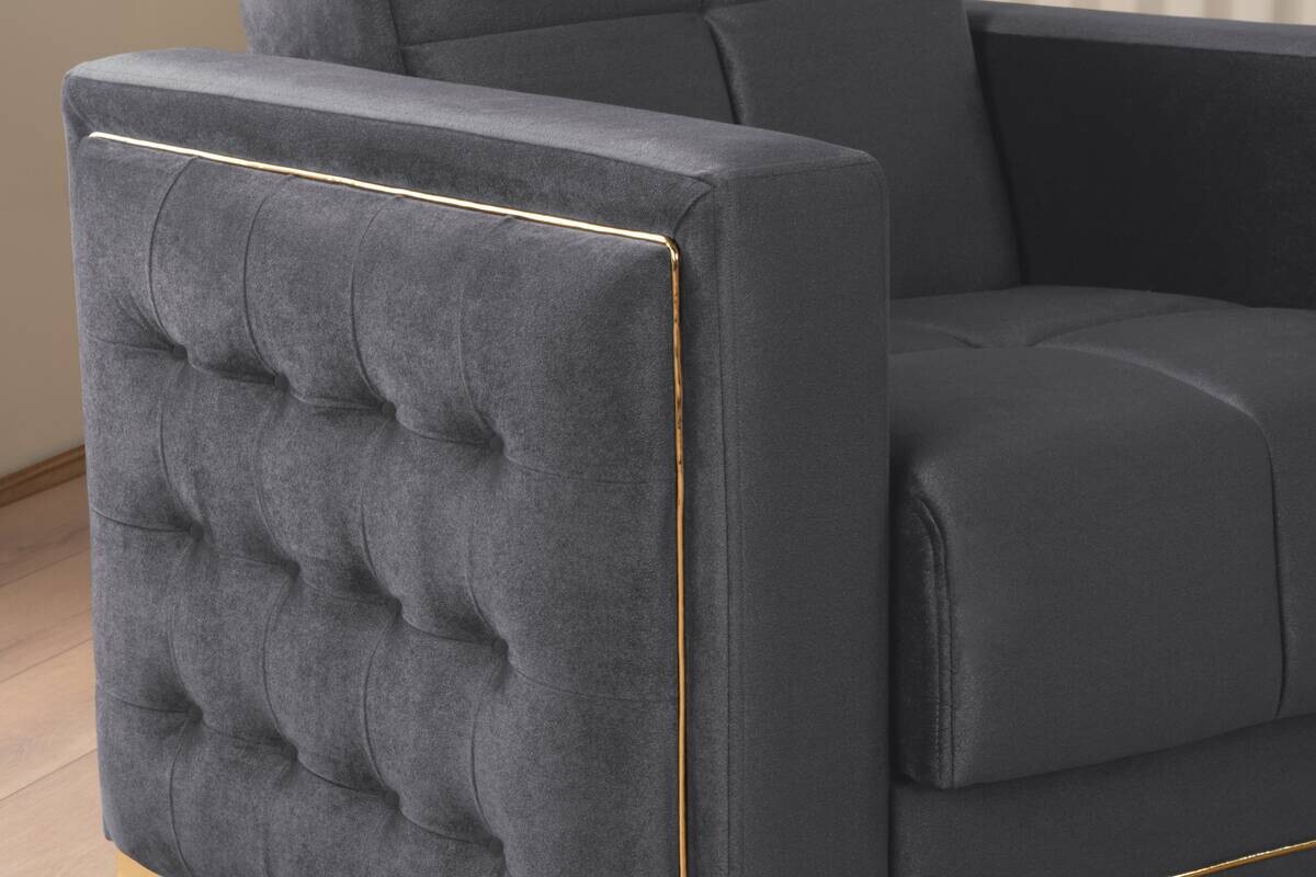 Sofa 3-2-1 Cavana grau Microfaser