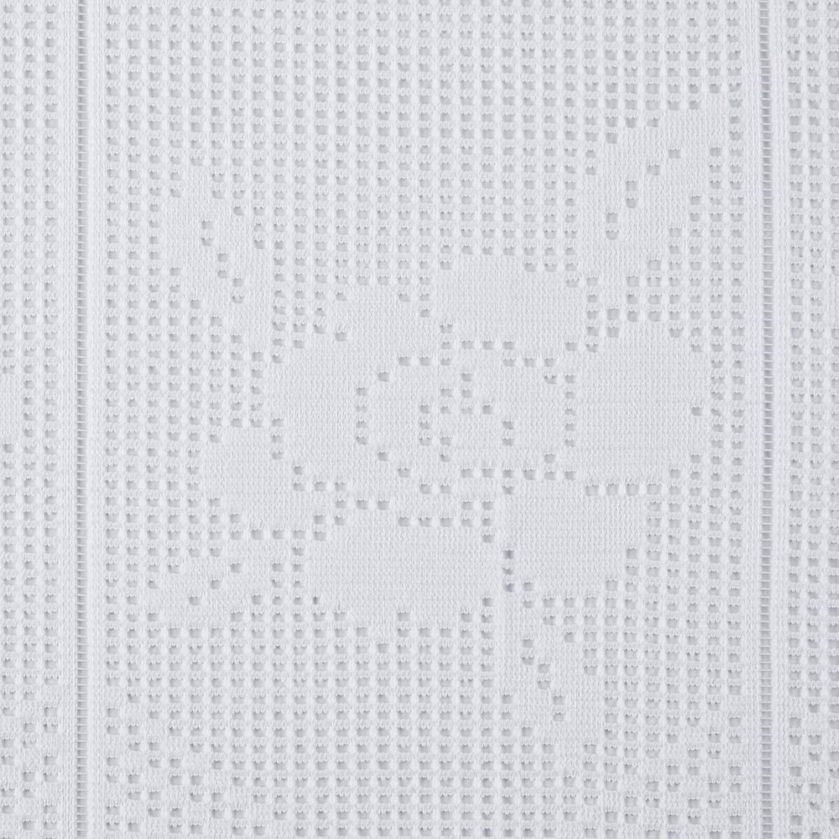 POCOline Scheibengardine Rosen weiß B/L: ca. 200x45 cm