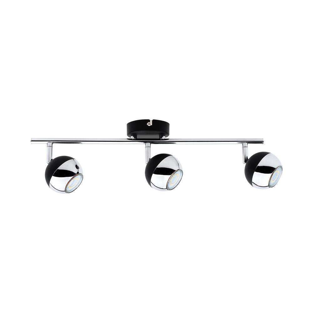SPOT Light Spotbalken Bianca schwarz Chrom Metall B/H/T: ca. 48x16x8 cm GU10 3 Brennstellen