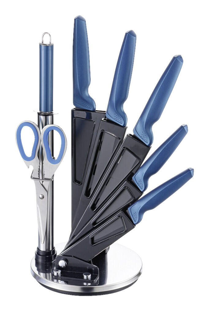 MICHELINO Messerset petrol Edelstahl 8 tlg.