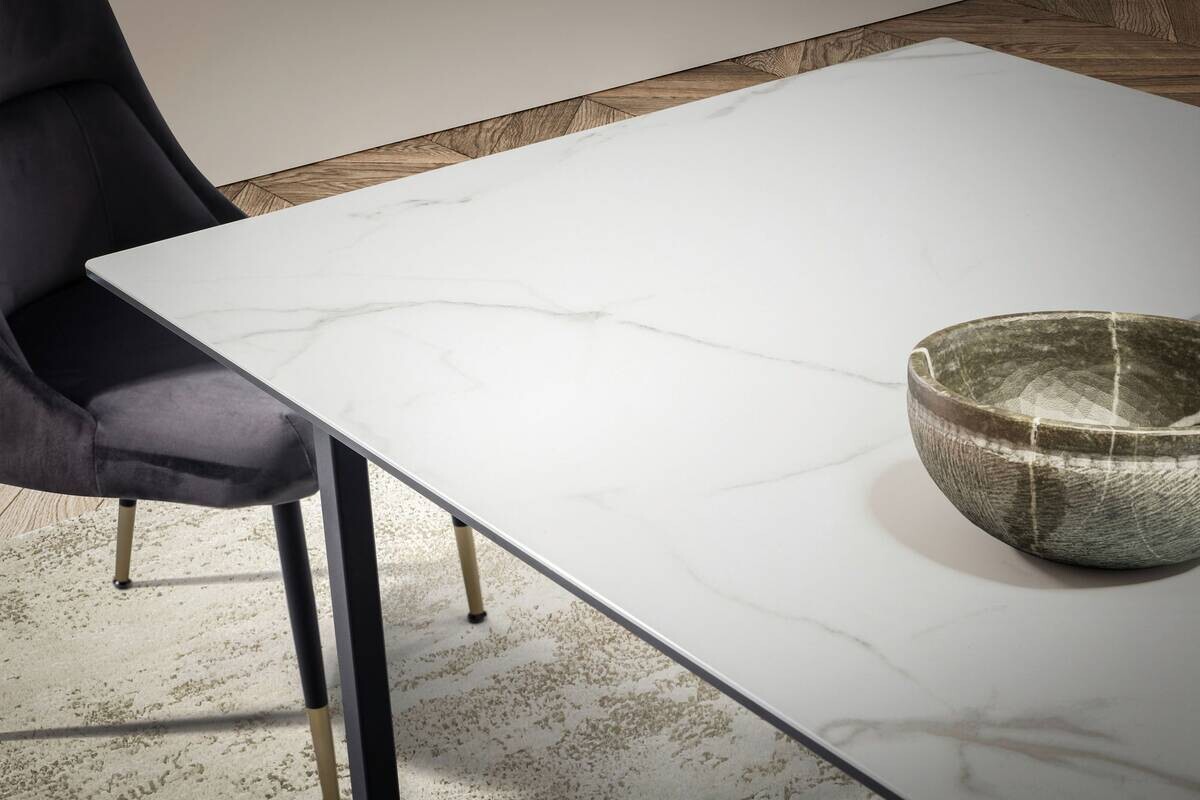 Esstisch weiß Marmor Optik B/H/T: ca. 180x76x90 cm