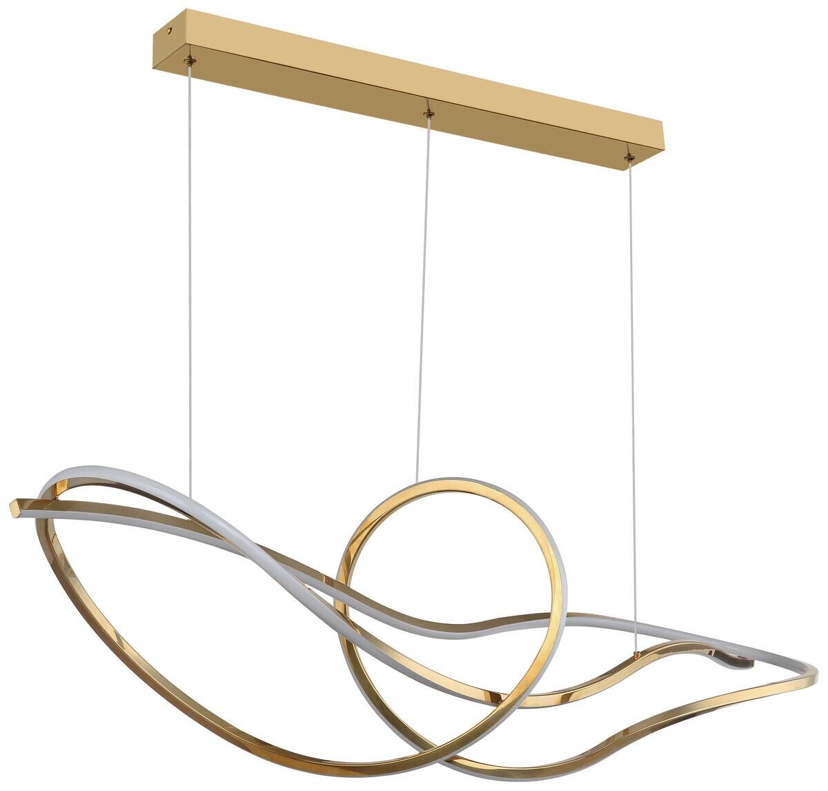 GLOBO Pendelleuchte Craft Gold Opal Edelstahl Metall B/H: ca. 110x120 cm 1.0 Brennstellen