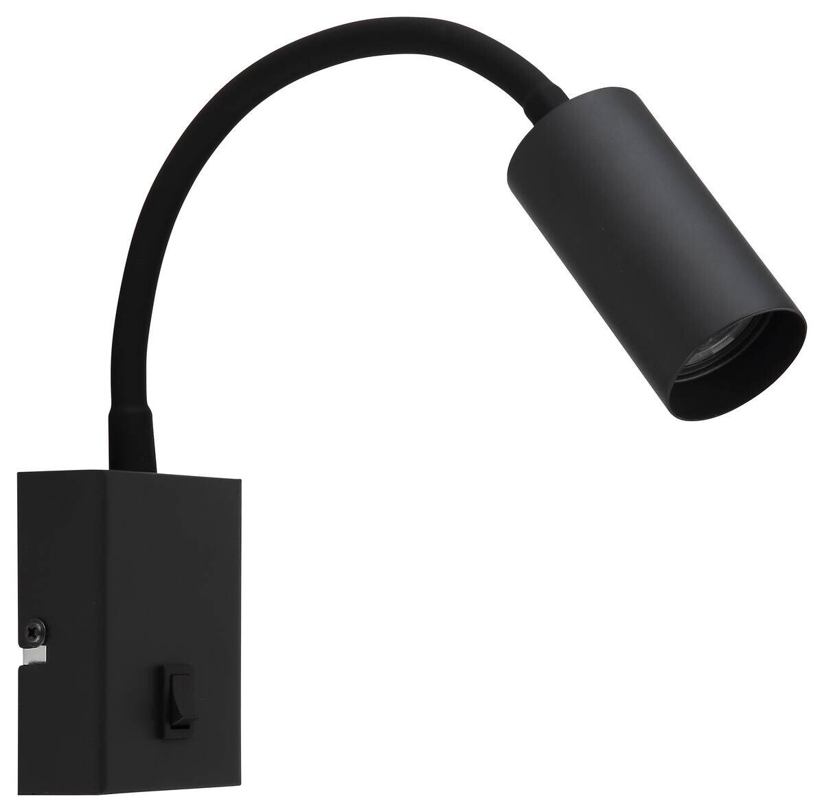 GLOBO Wandleuchte schwarz Chrom Kunststoff Metall Aluminium B/H/L: ca. 8,5x20,5x9 cm