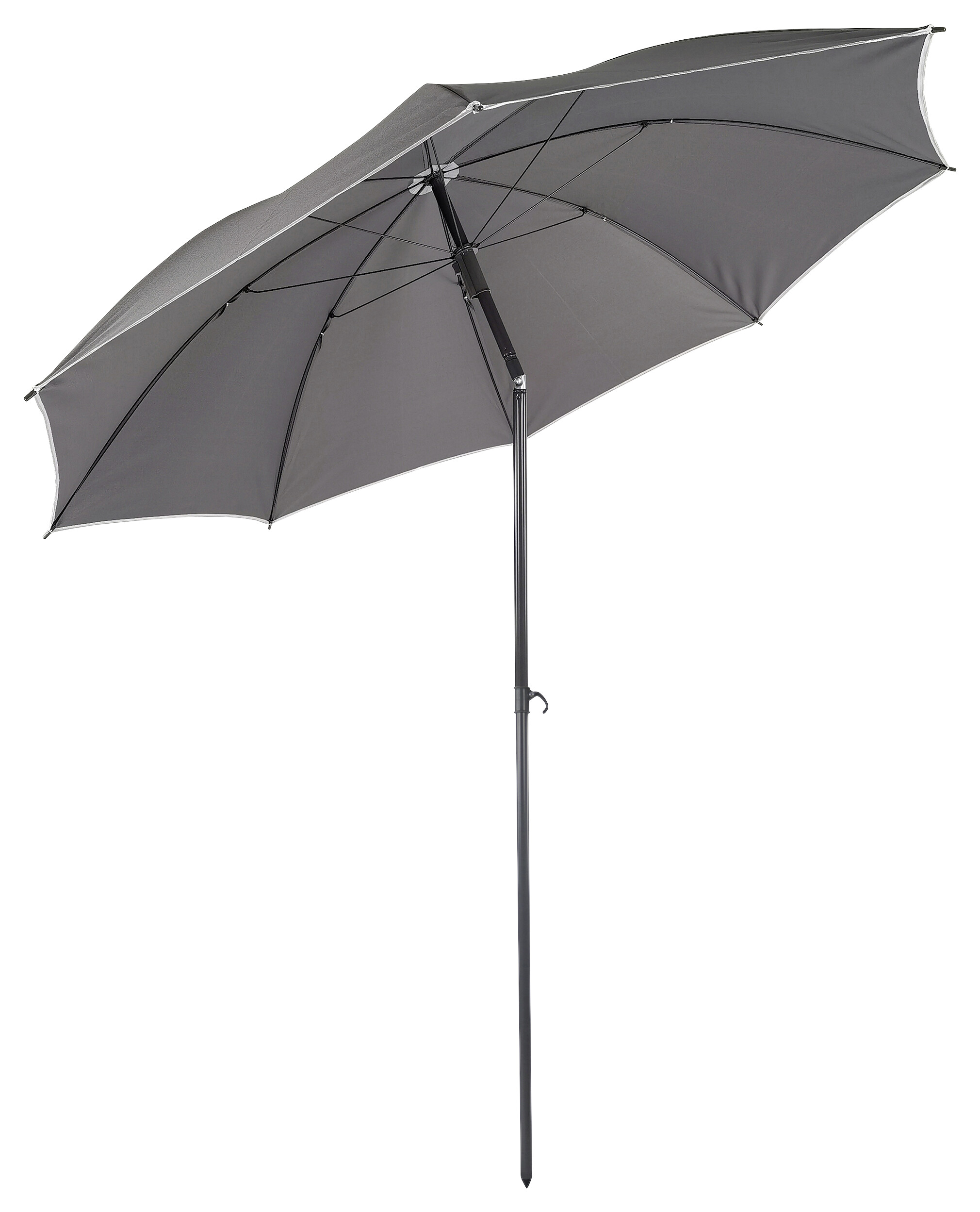 VCM Balkon-Sonnenschirm anthrazit Stahl H/D: ca. 280x180 cm