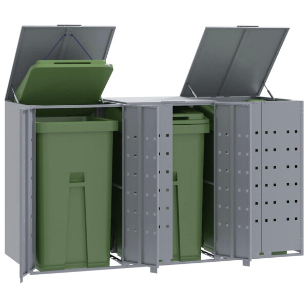 vidaXL Mülltonnenbox grau B/H/T: ca. 207x117x79 cm