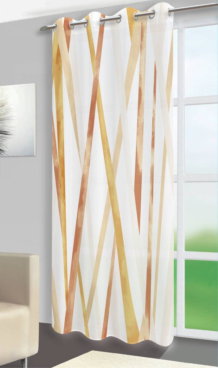 silver edition Ösenvorhang Melanie terra B/L: ca. 135x245 cm