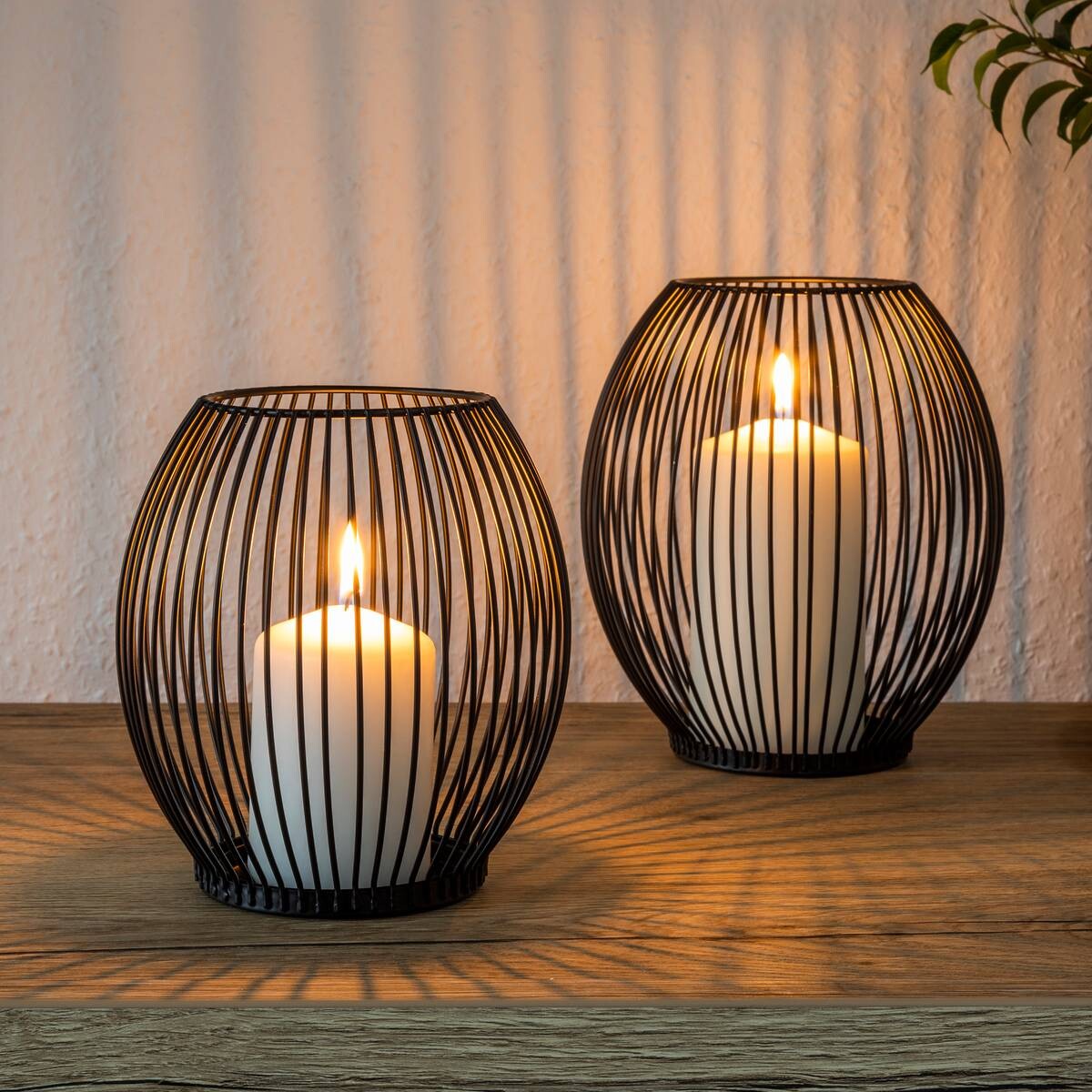 HI Kerzenhalter schwarz Metall