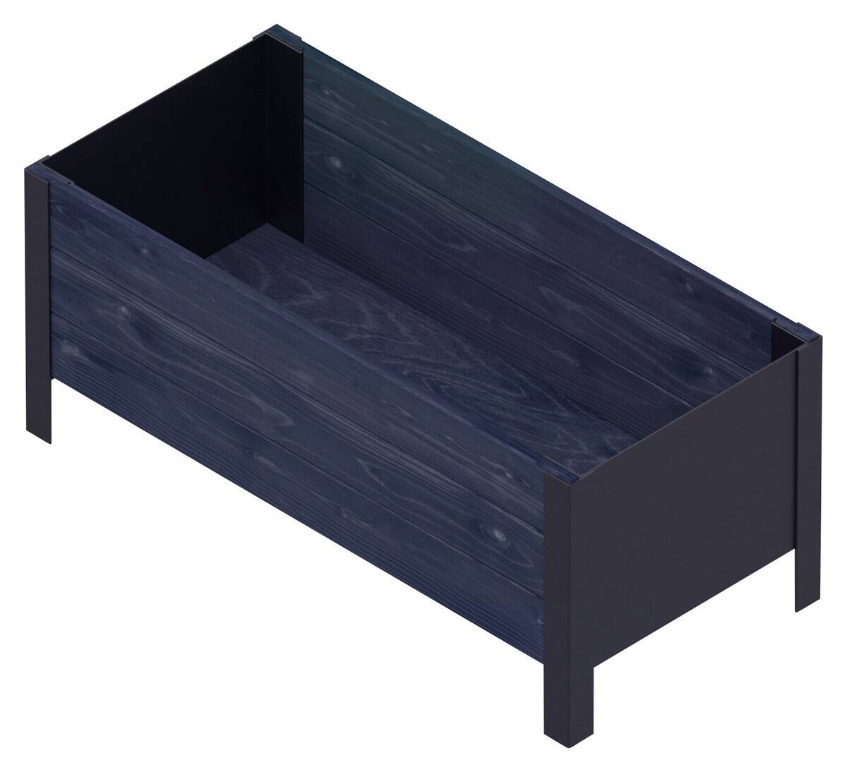 UPYARD Hochbeet MODERN schwarz Holz B/H/L: ca. 36x32x78 cm