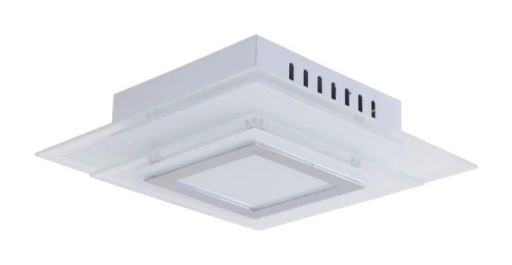 Näve Leuchten LED Wand- und Deckenleuchte NV1191126 silber Metall Glas B/H/T: ca. 28x8x28 cm null 1 Brennstellen