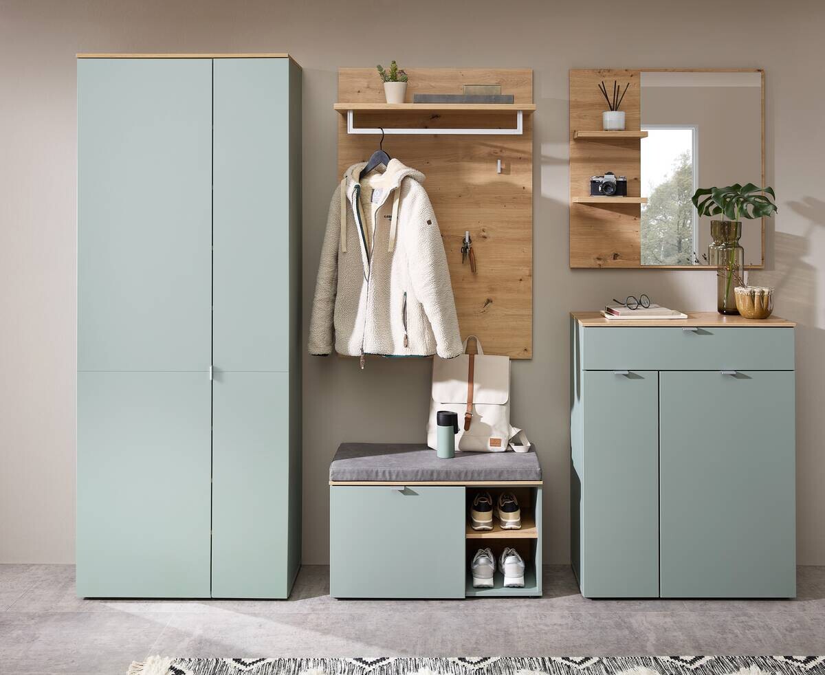 Garderobenpaneel Bari Eiche Artisan Nachbildung B/H/T: ca. 78x117x30 cm