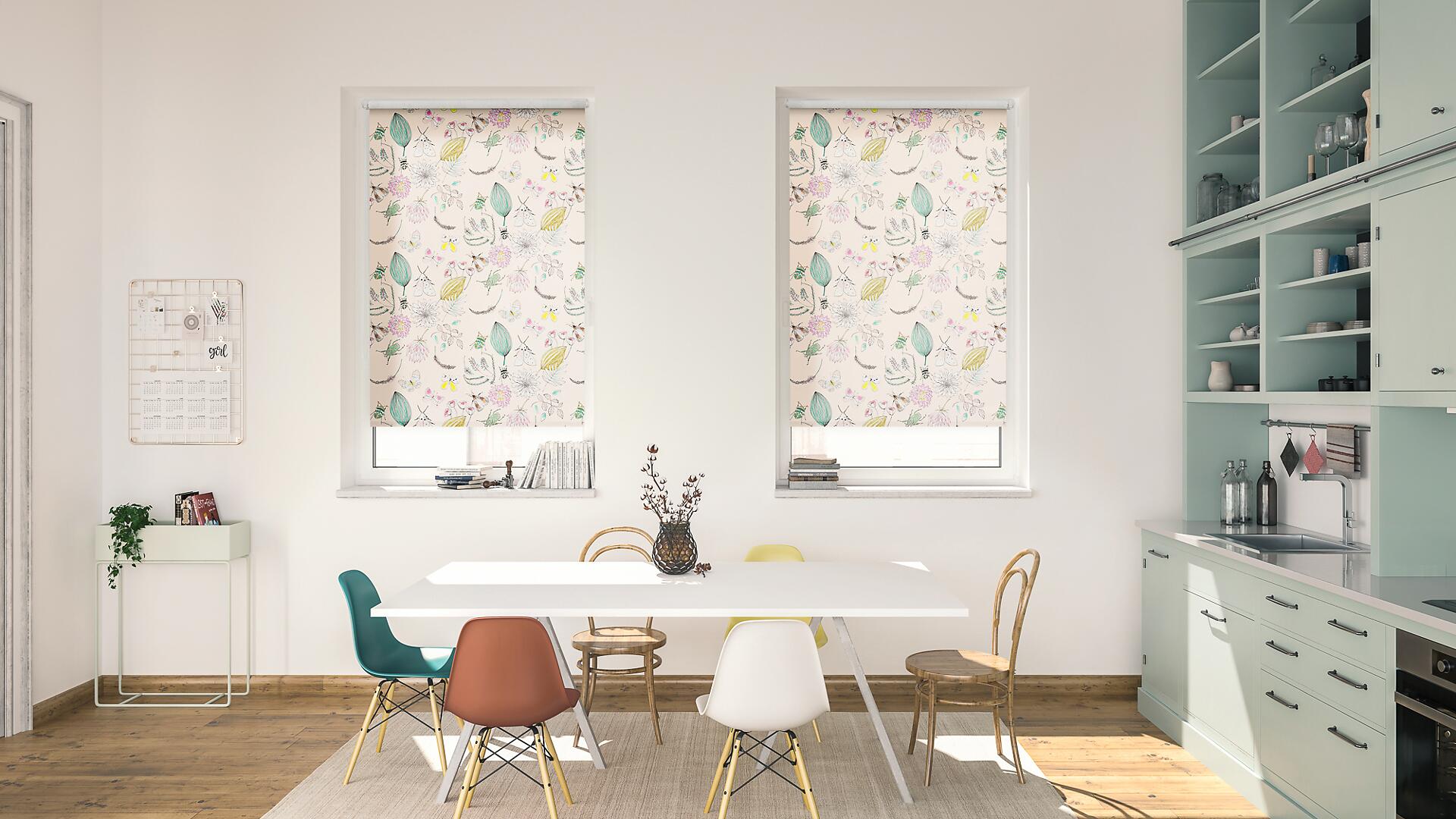 LICHTBLICK Verdunkelungsrollo Bohemian Garden bunt B/L: ca. 90x150 cm