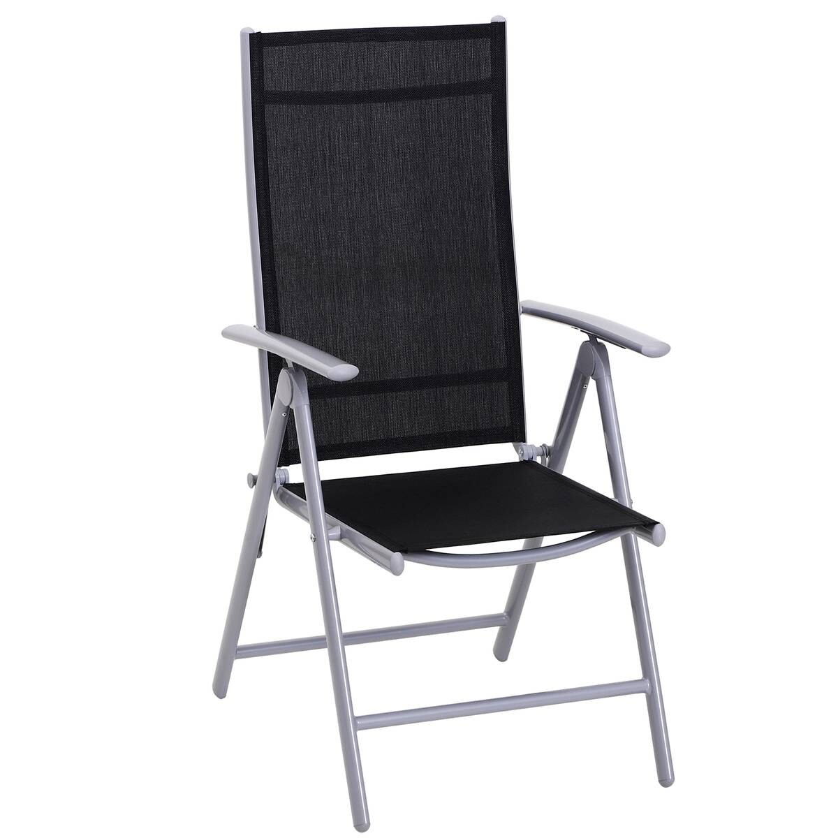 Outsunny Gartensitzgruppe schwarz Aluminium