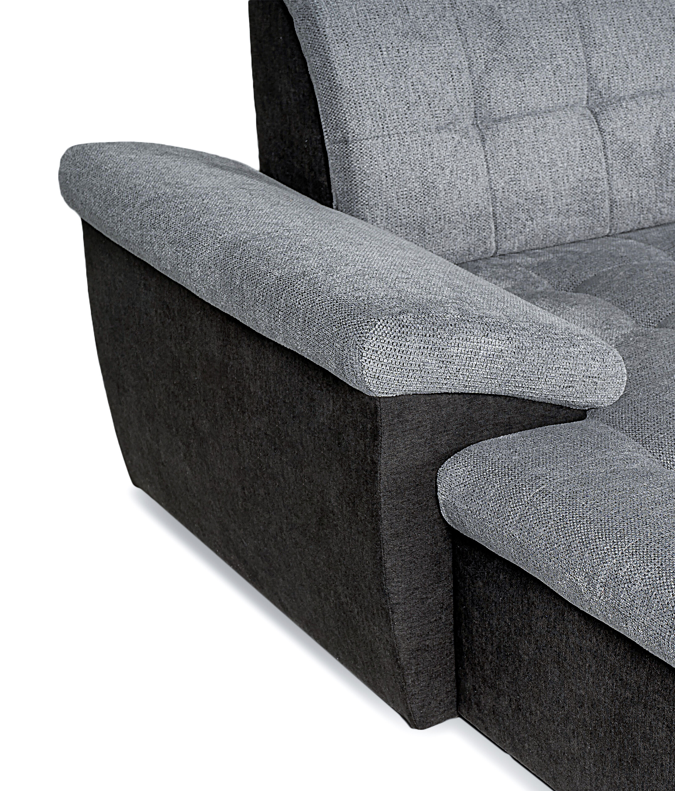 Wohnlandschaft Monica schwarz grau Flachgewebe B/H/T: ca. 348x87x198 cm