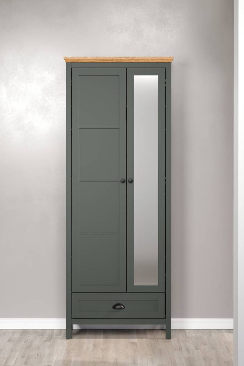 Garderobenschrank Stanton tannengrün Eiche Evoke Coast Nachbildung B/H/T: ca. 77x198x39 cm