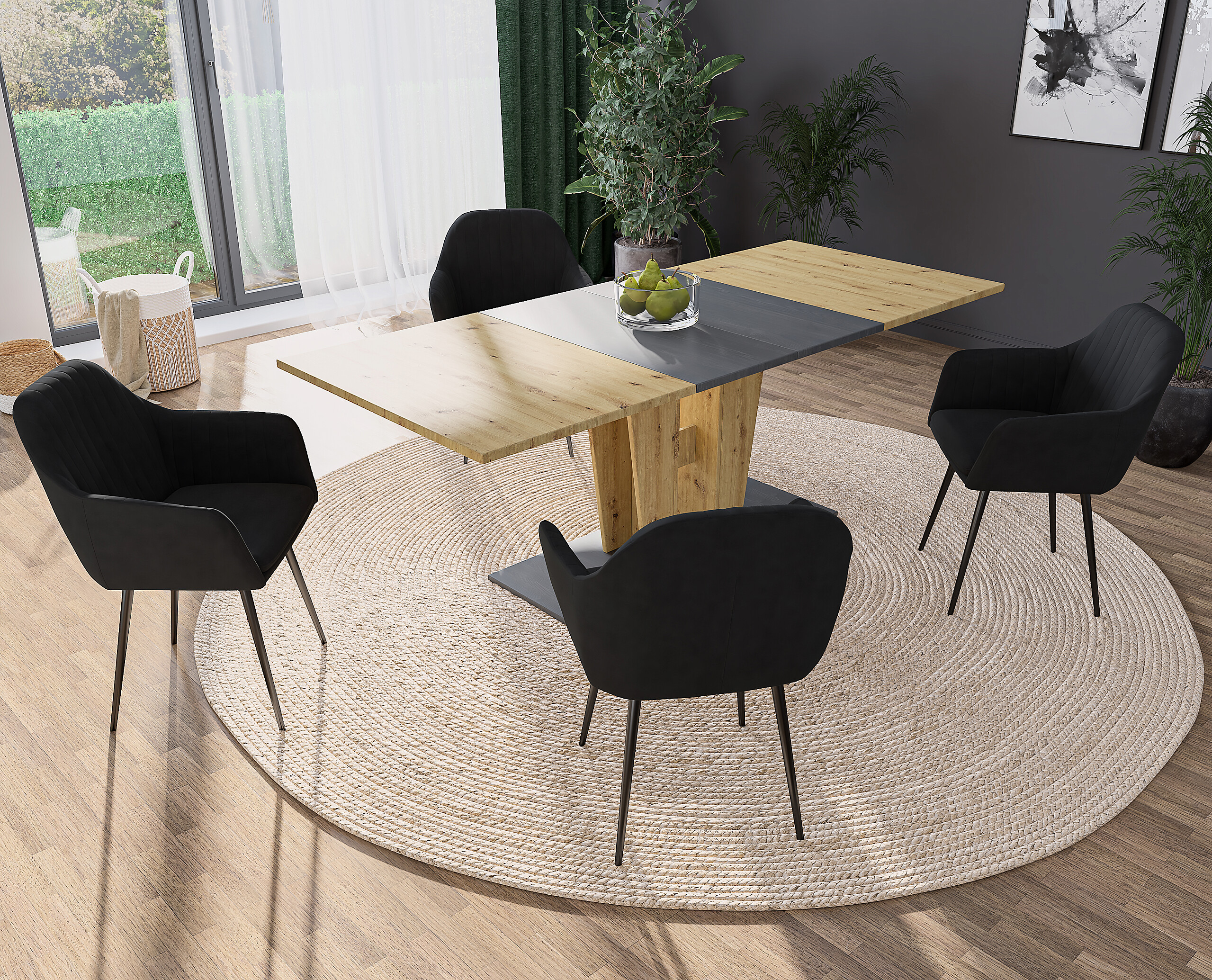 Hela Sessel MILA I S schwarz Stoff B/H/T: ca. 59x84x66 cm