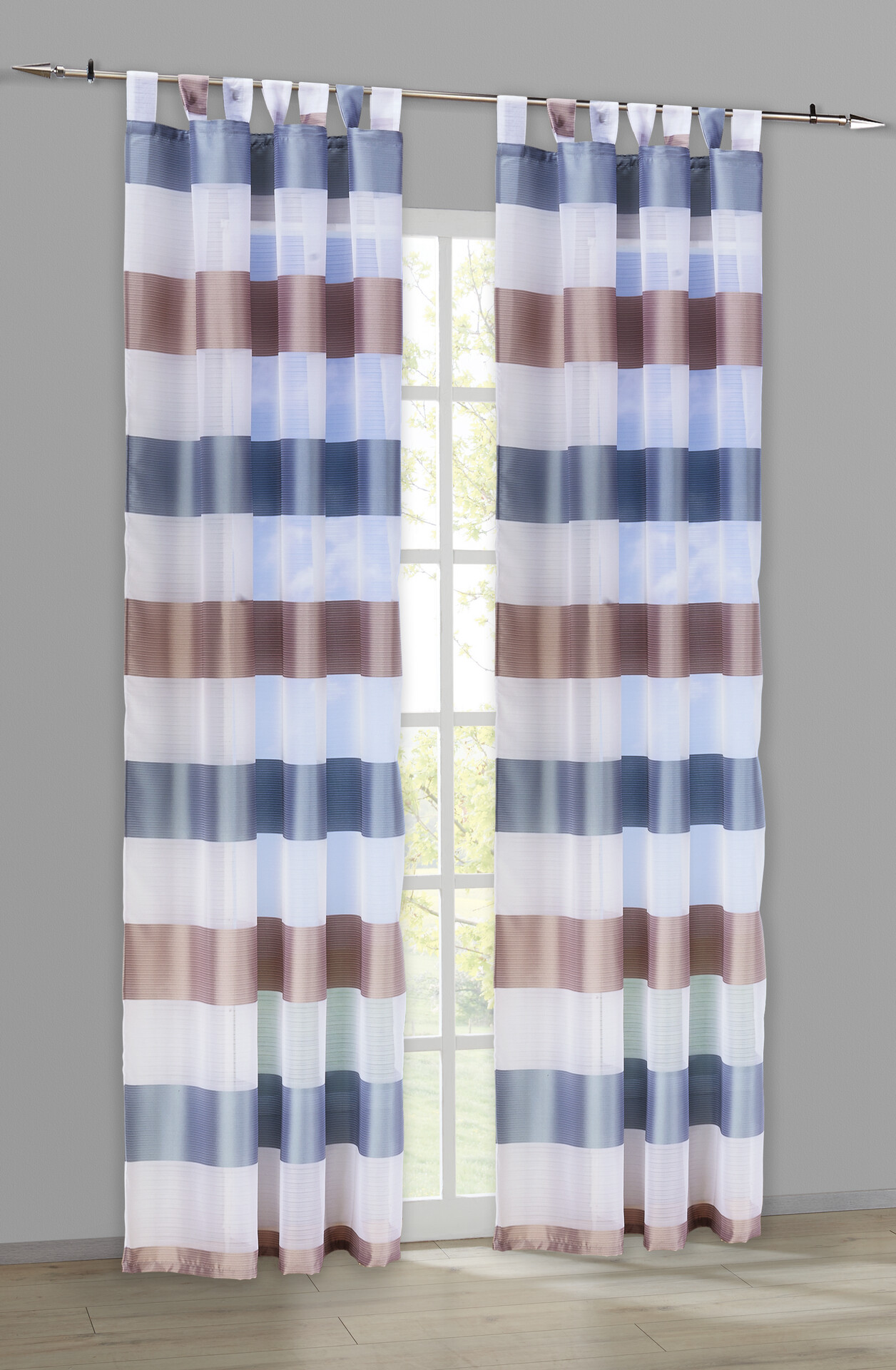 POCOline Kombivorhang Mia taupe B/L: ca. 140x245 cm