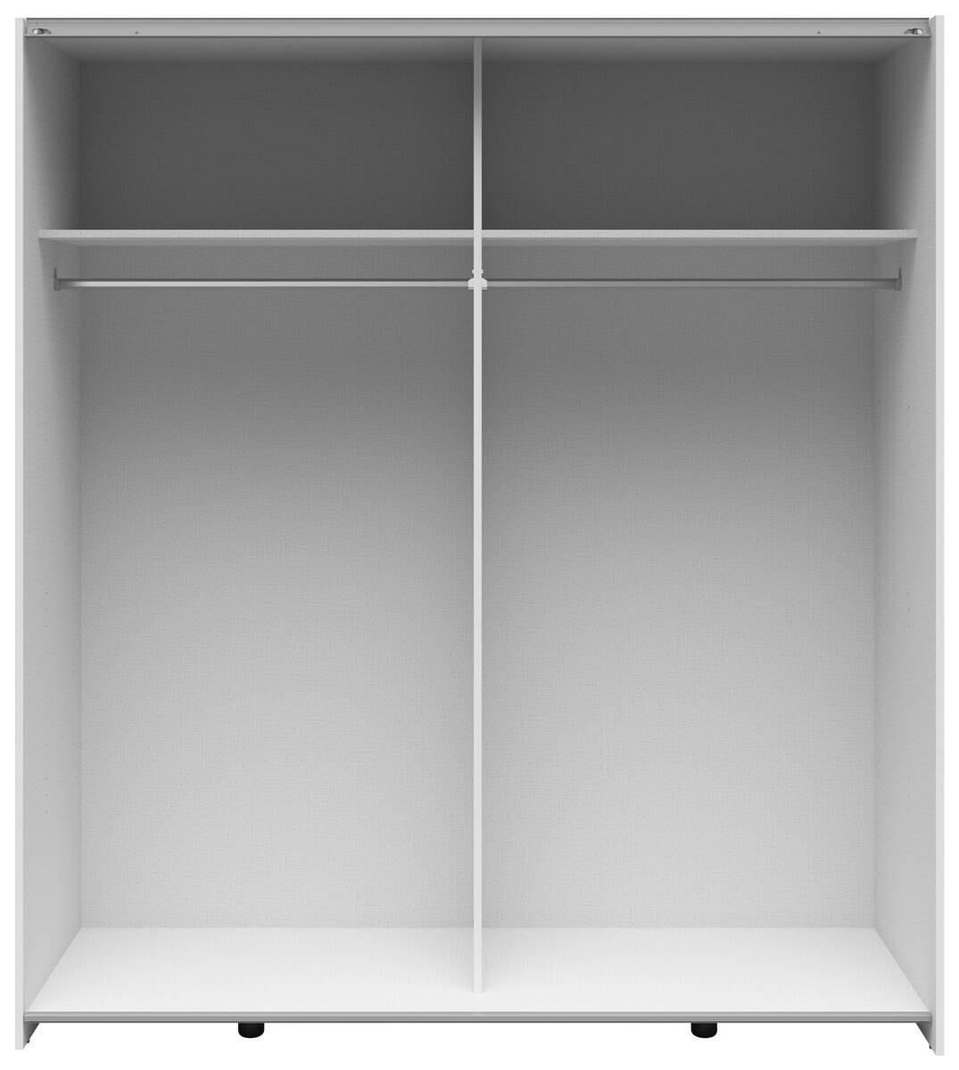 Schwebetürenschrank Time weiß Eiche Artisan Nachbildung B/H/T: ca. 170,3x190,5x59 cm