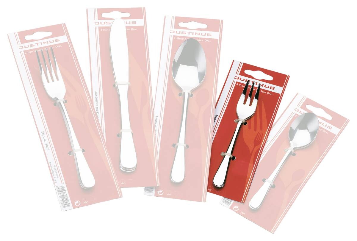 JUSTINUS Besteck silber Edelstahl 3 tlg.