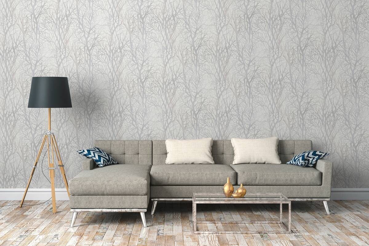 A.S.Creation Vliestapete Life 4 Wald weiß B/L: ca. 53x1005 cm