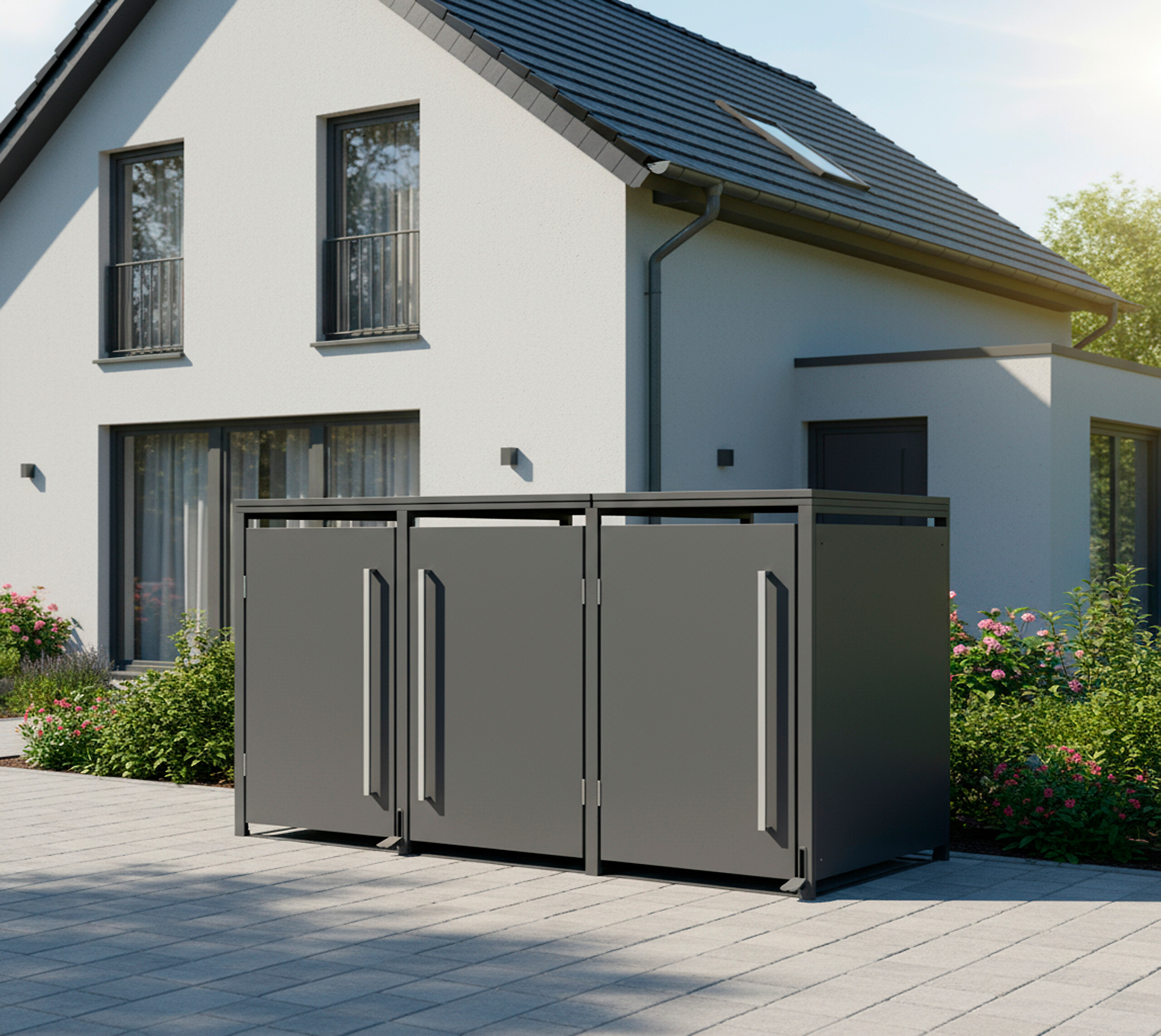 Westmann Mülltonnenbox Pedura anthrazit B/H/L: ca. 199x116x80 cm