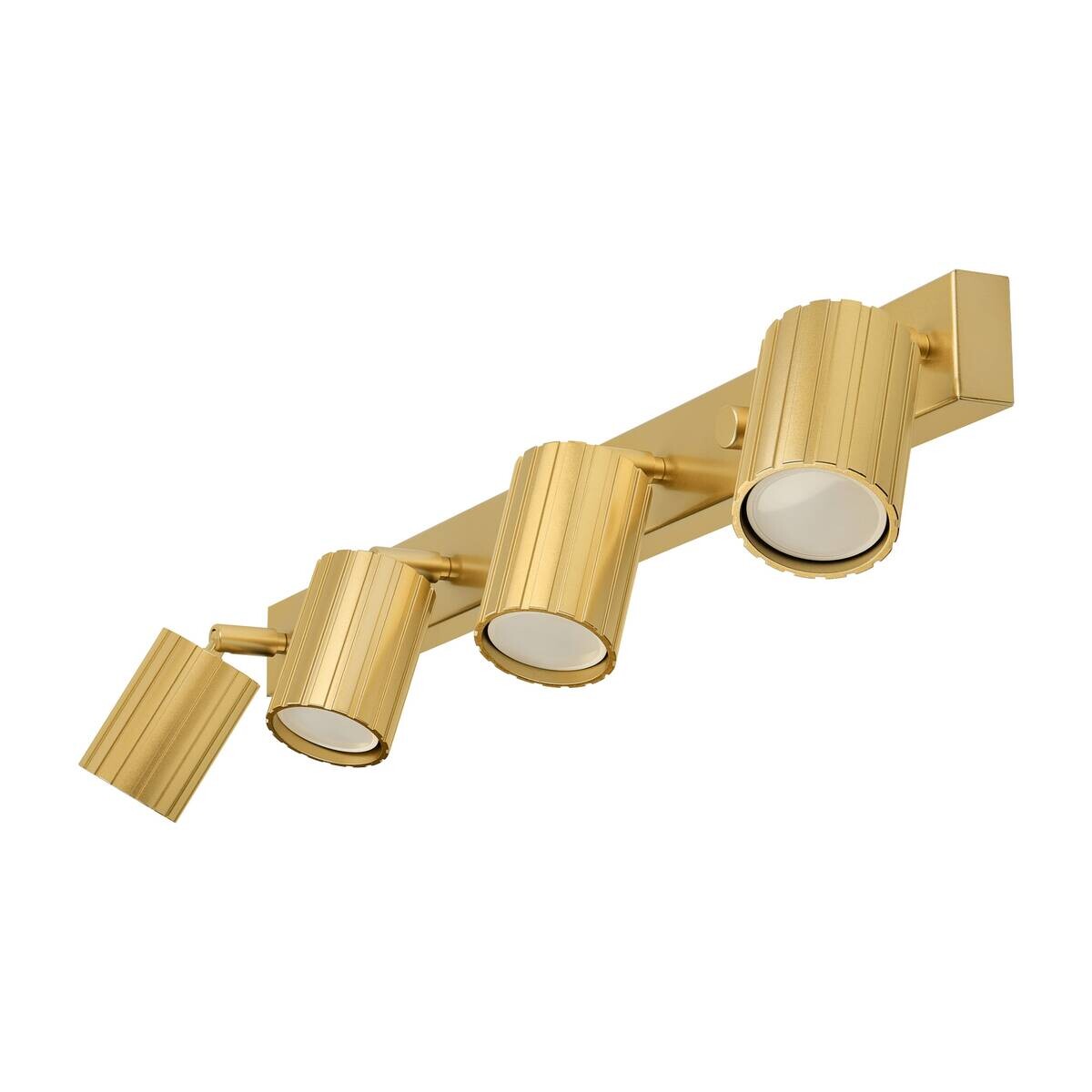 Lamkur Strahler Prisma gold Stahl B/H/L: ca. 6,5x16,5x81 cm 4 Brennstellen