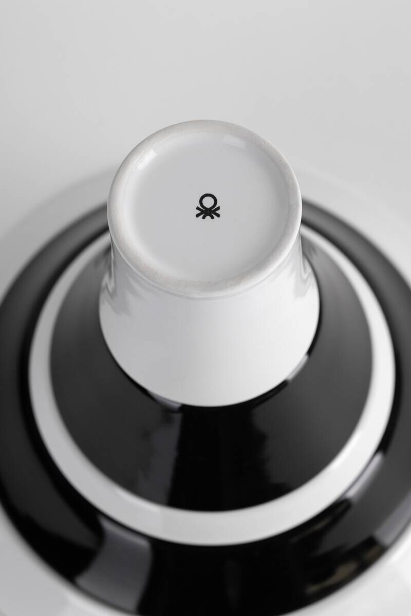 BENETTON Kombiservice Black & white schwarz Steingut 5 tlg.