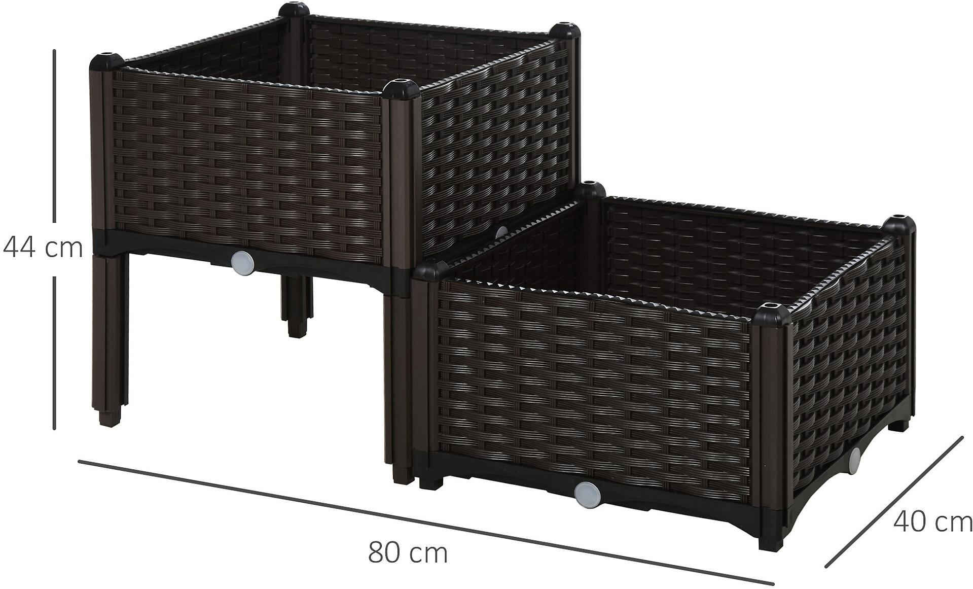 Outsunny Hochbeet B/H/L: ca. 40x44x40 cm