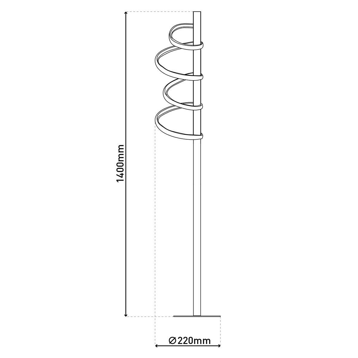 Näve Leuchten LED-Leuchten 2085658 gold Kunststoff Metall B/H/T: ca. 22x140x22 cm 1 Brennstellen