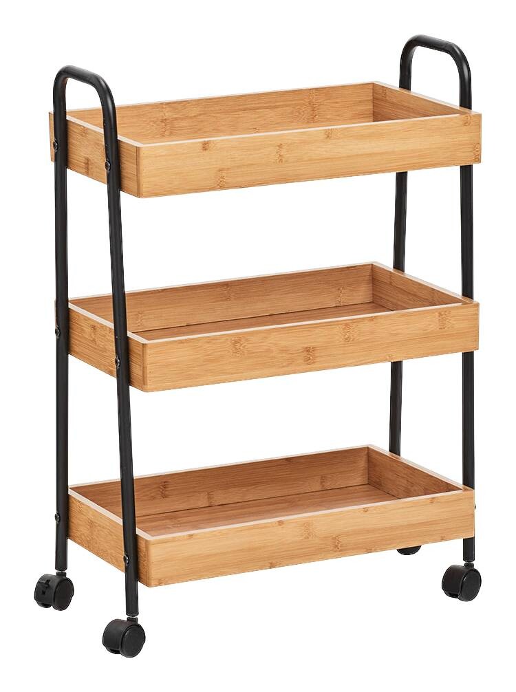 Zeller Rollwagen natur Bambus B/H/T: ca. 50x71x28 cm