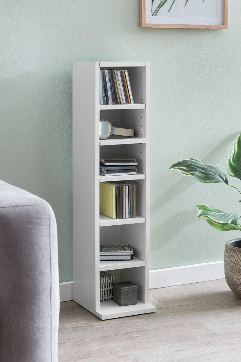 Regal weiß B/H/T: ca. 21x91x25,5 cm