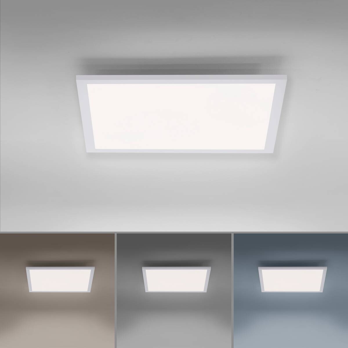 Just Light LED-Deckenpanel FLAT 14531-16 weiß Kunststoff Metall B/H/T: ca. 45x5,6x45 cm 1 Brennstellen
