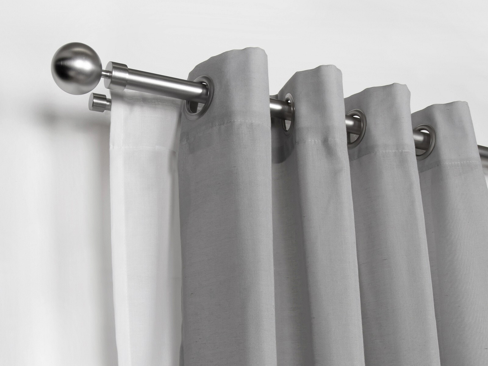 ondeco Stilgarnituren habito/ball-classic Edelstahloptik Metall ausziehbar von ca. 190 bis 360 cm 2.0 Läufe