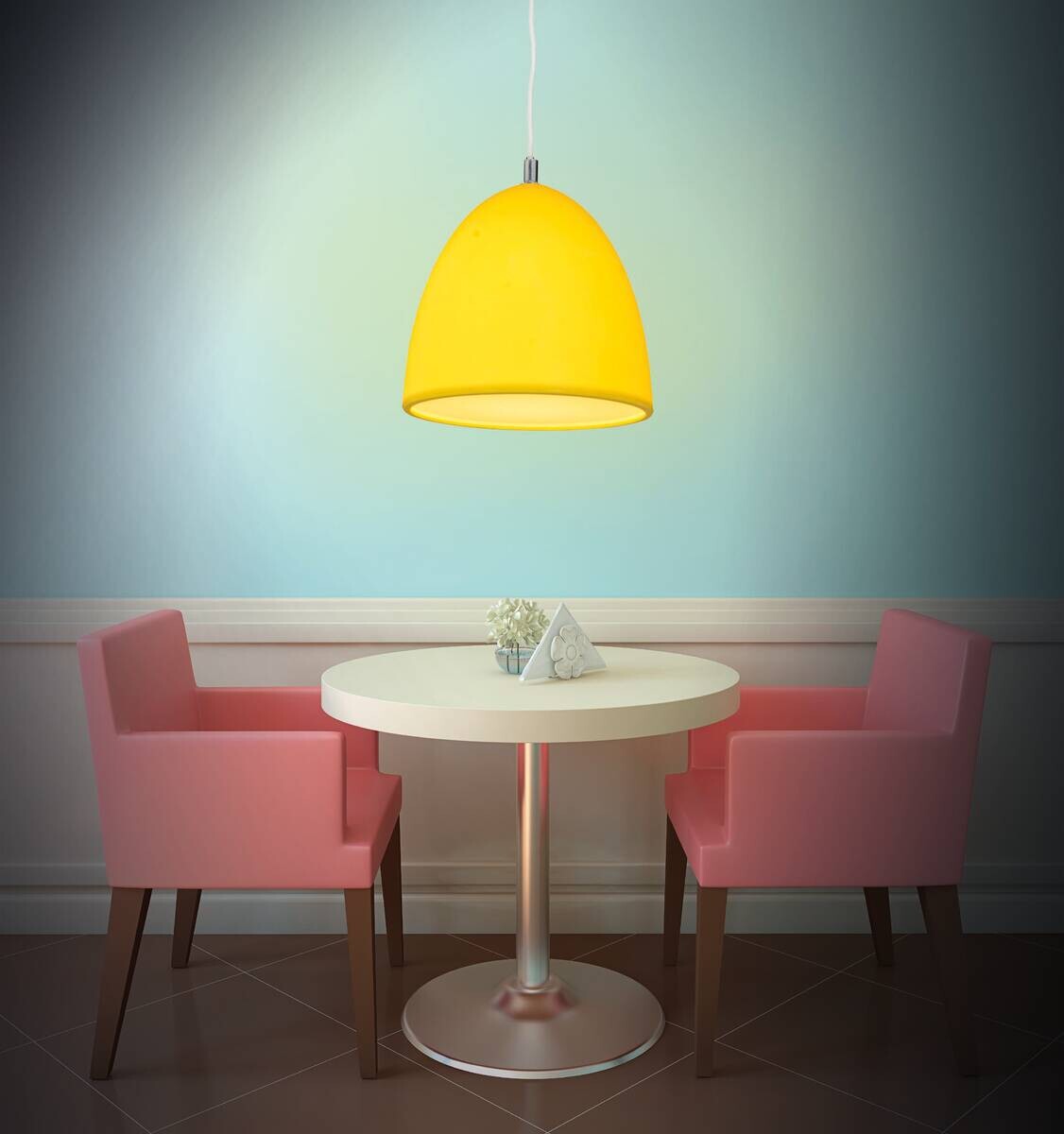 Näve Leuchten Pendelleuchte 6063515 gelb Kunststoff B/H/T: ca. 25x110,8x25 cm E27 1 Brennstellen