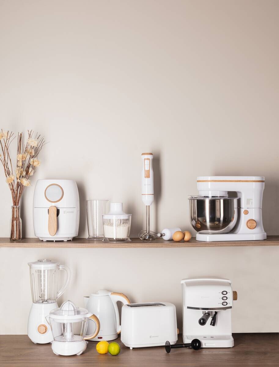 BERGNER Espressomaschine weiß Aluminium B/H/L: ca. 29,5x31x33,5 cm