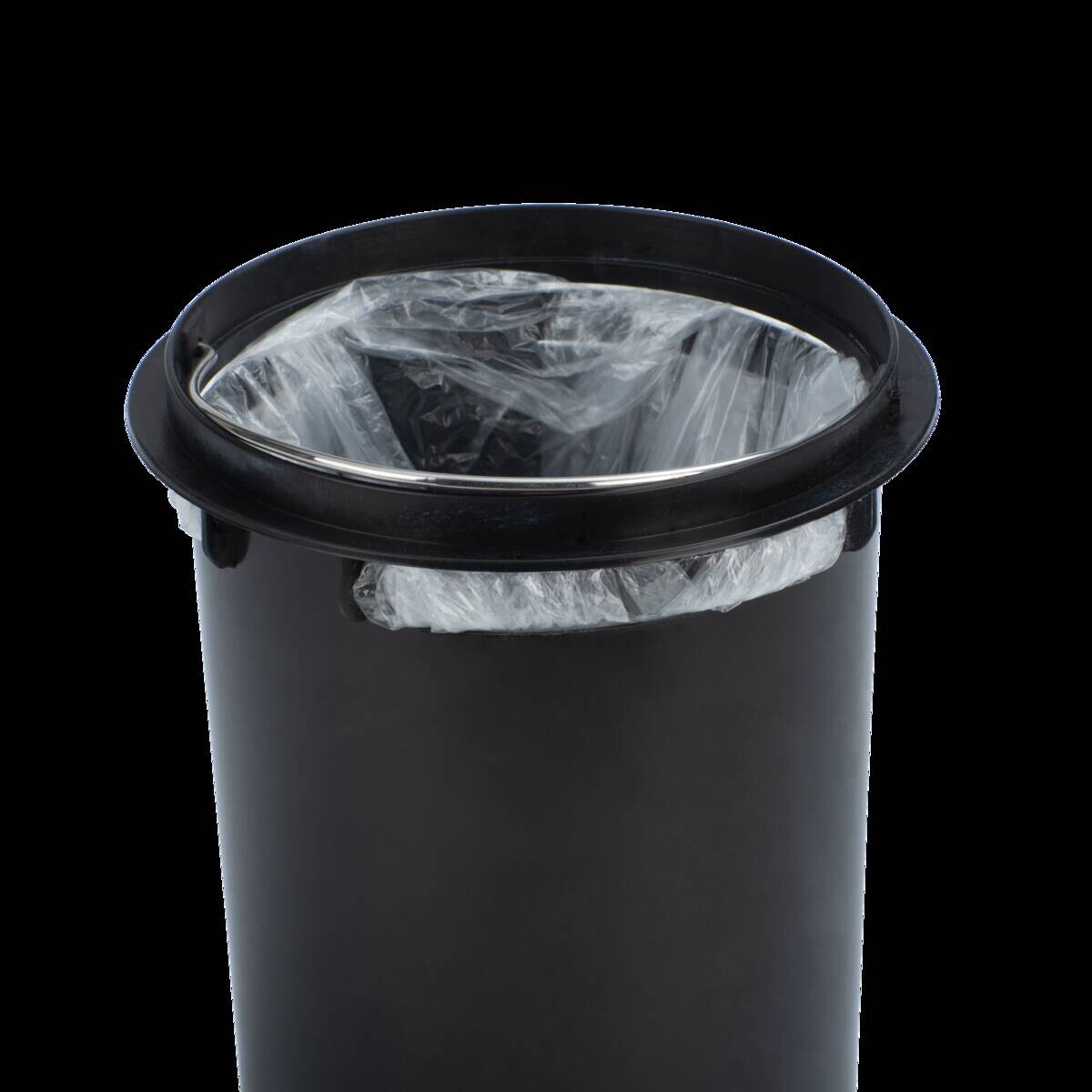 Kosmetikeimer schwarz Edelstahl ca. 3 l