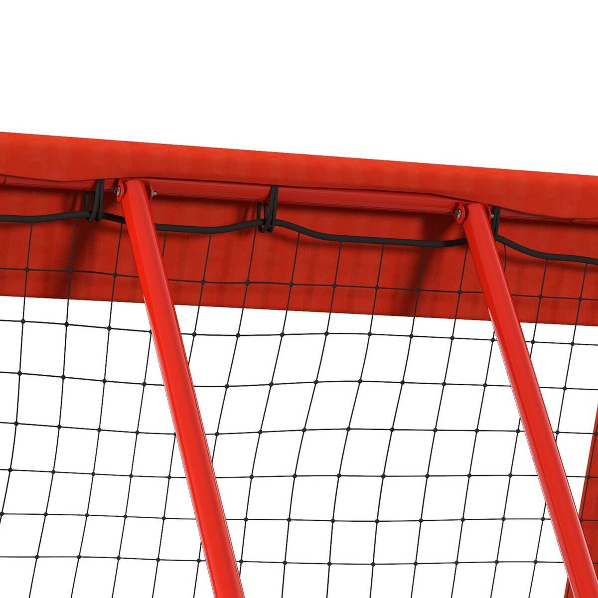 HOMCOM Fußball Rebounder rot Metall B/H/L: ca. 118x120x128 cm