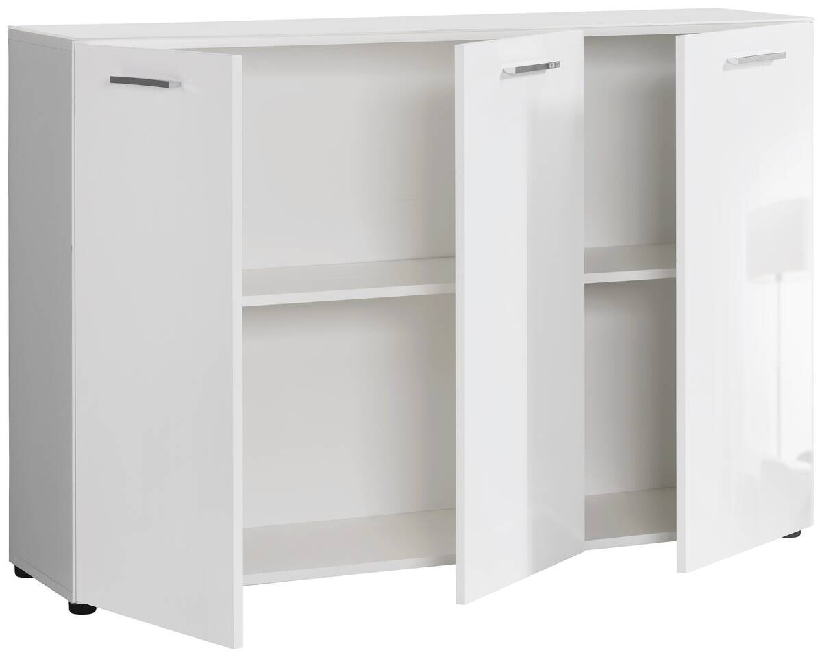 Kommode Rio weiß weiß glänzend B/H/T: ca. 120x83x35 cm