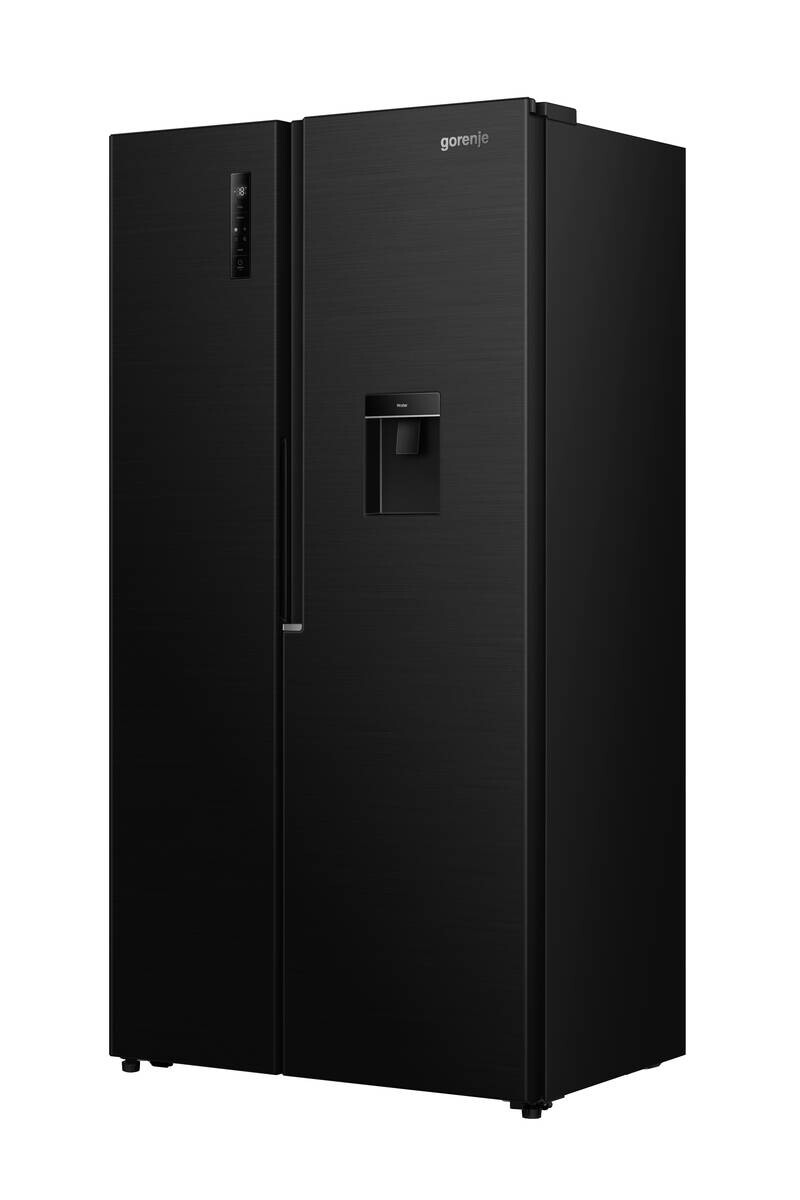 Gorenje Side-by-side Kühl-/Gefrierkombination NRS917E41BXWD schwarz B/H/T: ca. 91,1x178,6x61,5 cm